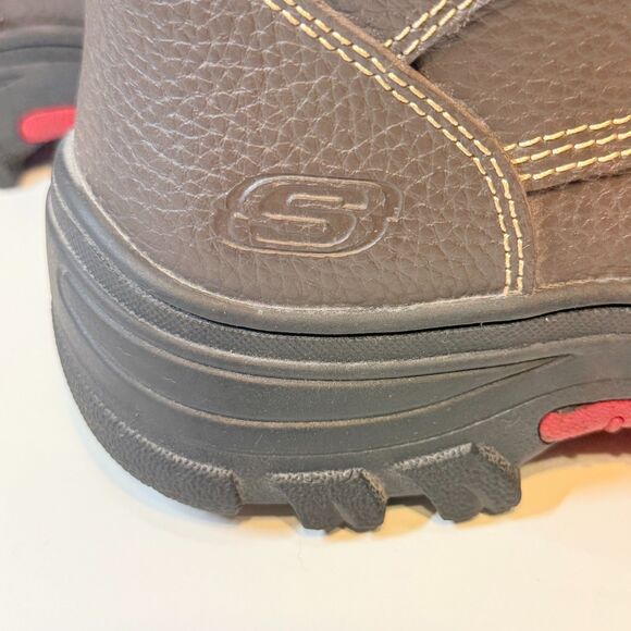Skecher's Men's Steel Toe EH Work Boots Brown Leather Size 8 Safety - Picture 13 of 16